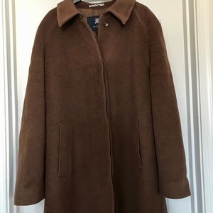 Burberry wool angora cashmere coat size US 14